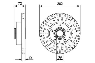 0986478307 BOSCH Тормозной диск