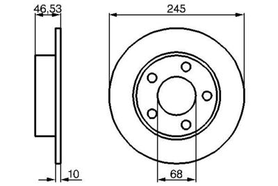 0986478315 BOSCH Тормозной диск