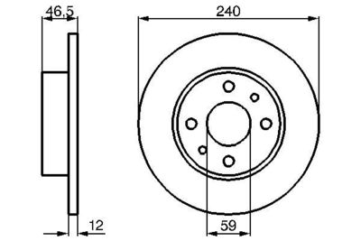 0986478353 BOSCH Тормозной диск