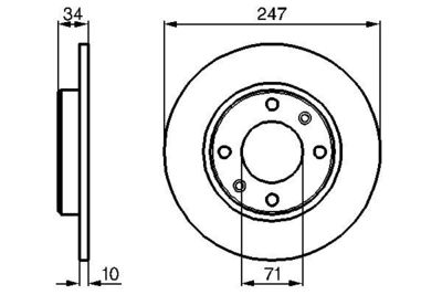 0986478359 BOSCH Тормозной диск