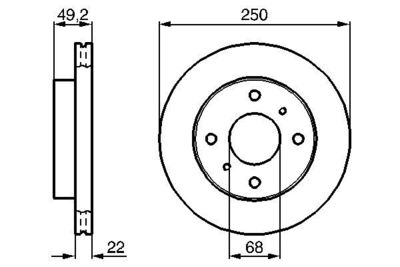 0986478361 BOSCH Тормозной диск