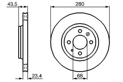 0986478375 BOSCH Тормозной диск