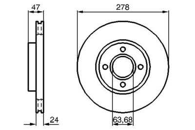 0986478427 BOSCH Тормозной диск