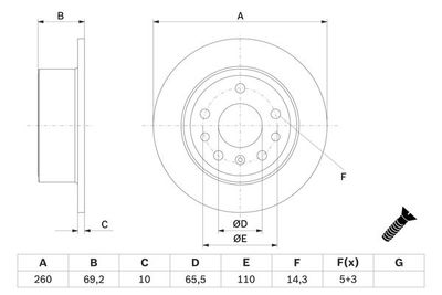 0986478430 BOSCH Тормозной диск