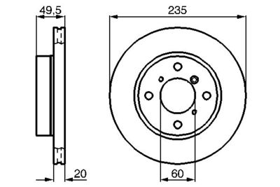 0986478450 BOSCH Тормозной диск