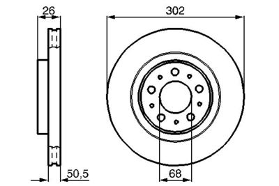 0986478454 BOSCH Тормозной диск