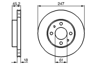 0986478459 BOSCH Тормозной диск