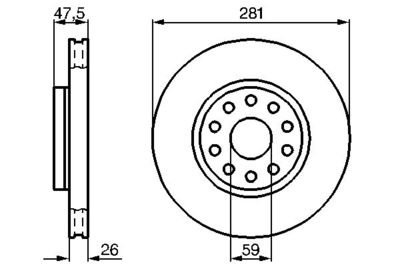 0986478460 BOSCH Тормозной диск