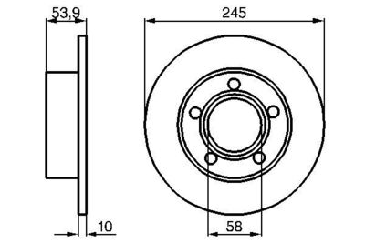 0986478461 BOSCH Тормозной диск