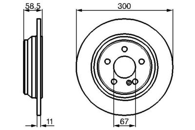 0986478472 BOSCH Тормозной диск