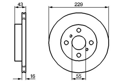 0986478491 BOSCH Тормозной диск