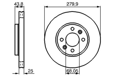 0986478505 BOSCH Тормозной диск