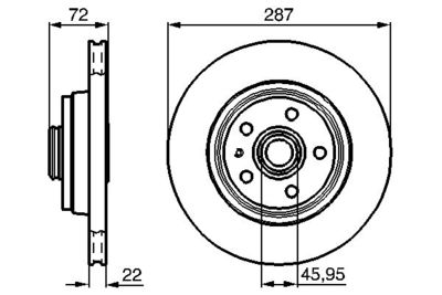 0986478509 BOSCH Тормозной диск