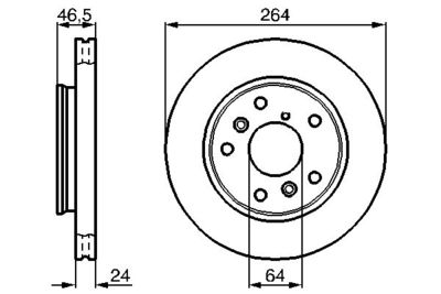 0986478523 BOSCH Тормозной диск