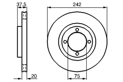 0986478524 BOSCH Тормозной диск