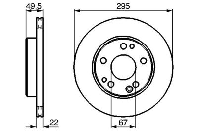 0986478525 BOSCH Тормозной диск