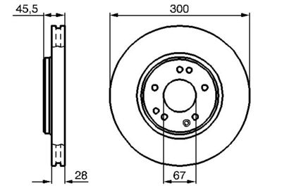 0986478526 BOSCH Тормозной диск