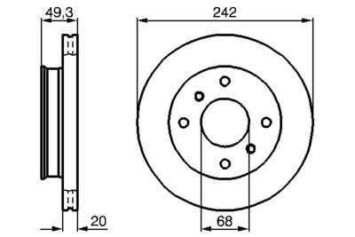 0986478534 BOSCH Тормозной диск