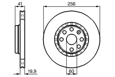 0986478535 BOSCH Тормозной диск