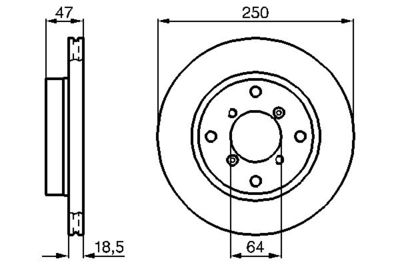 0986478540 BOSCH Тормозной диск