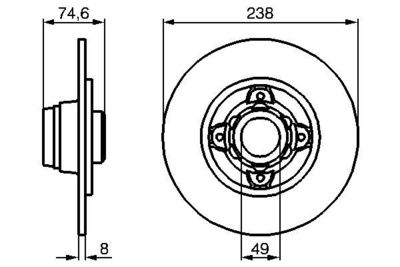 0986478557 BOSCH Тормозной диск