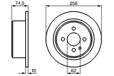 0986478563 BOSCH Тормозной диск