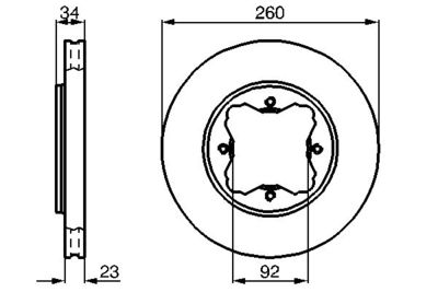 0986478568 BOSCH Тормозной диск