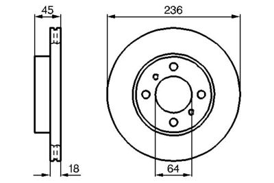 0986478572 BOSCH Тормозной диск