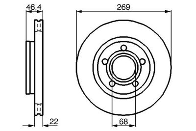 0986478574 BOSCH Тормозной диск