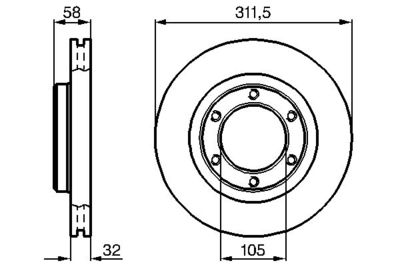 0986478580 BOSCH Тормозной диск