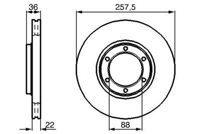 0986478596 BOSCH Тормозной диск