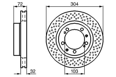 0986478597 BOSCH Тормозной диск