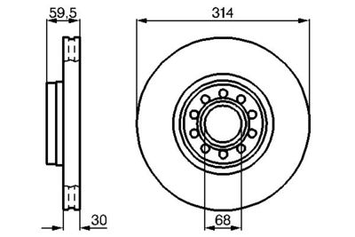 0986478617 BOSCH Тормозной диск