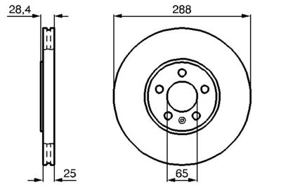 0986478619 BOSCH Тормозной диск