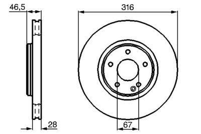 0986478625 BOSCH Тормозной диск