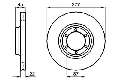 0986478635 BOSCH Тормозной диск