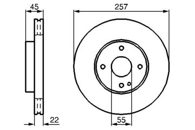 0986478638 BOSCH Тормозной диск