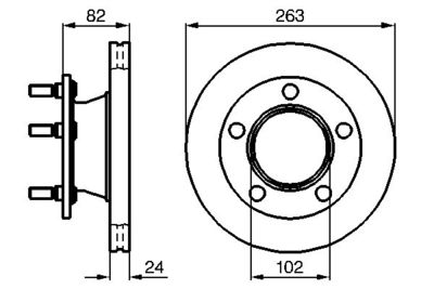 0986478643 BOSCH Тормозной диск