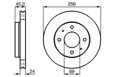 0986478652 BOSCH Тормозной диск