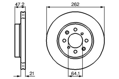 0986478657 BOSCH Тормозной диск