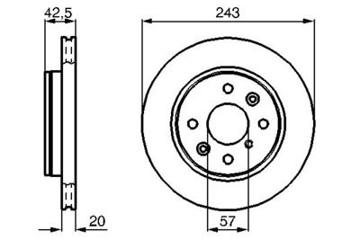 0986478659 BOSCH Тормозной диск