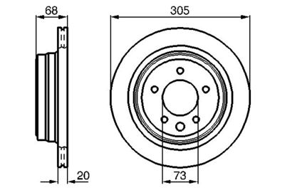 0986478660 BOSCH Тормозной диск