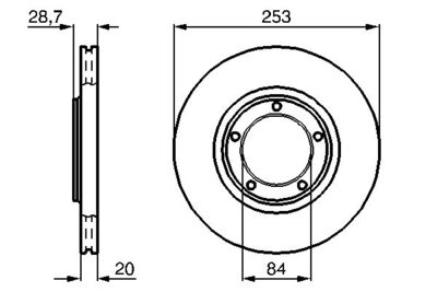 0986478664 BOSCH Тормозной диск