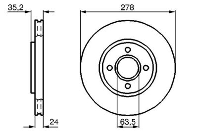 0986478670 BOSCH Тормозной диск