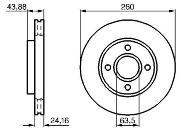 0986478671 BOSCH Тормозной диск