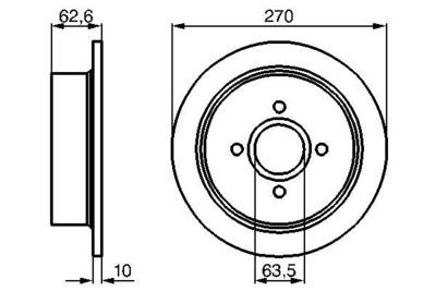 0986478672 BOSCH Тормозной диск