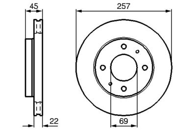 0986478673 BOSCH Тормозной диск