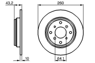 0986478680 BOSCH Тормозной диск