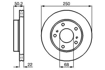 0986478685 BOSCH Тормозной диск