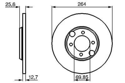 0986478689 BOSCH Тормозной диск